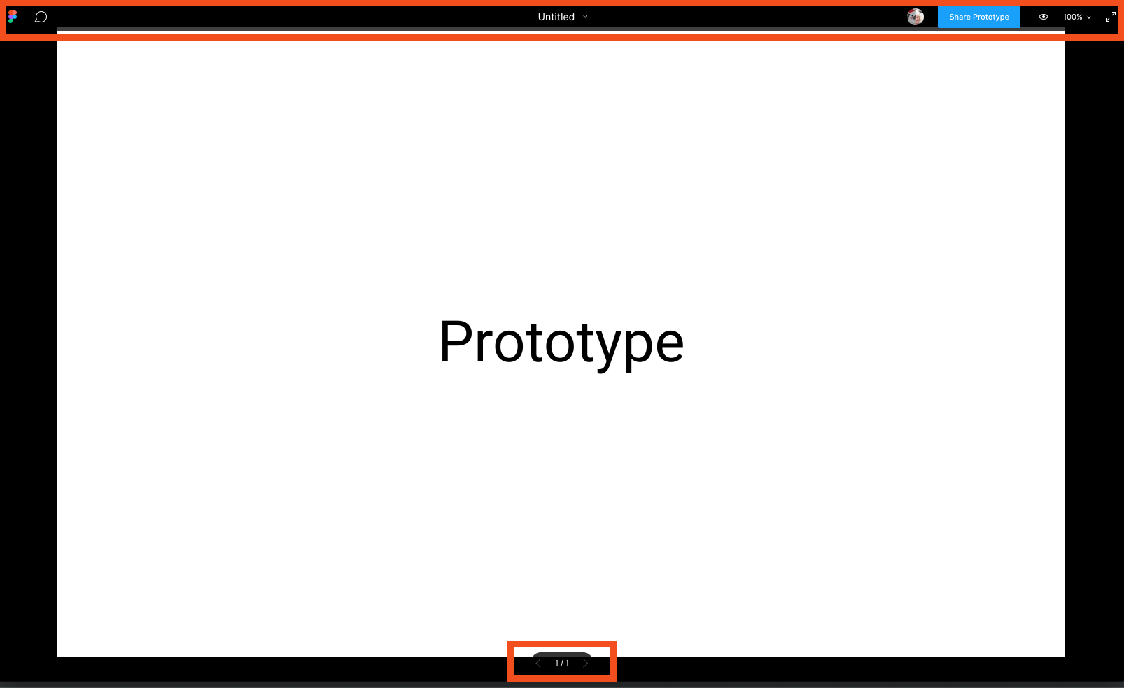 Figma on prototype mode showing the overlay